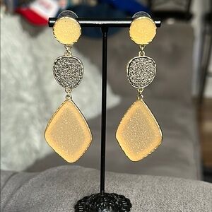 BaubleBar Gold and Silver Statement Earrings